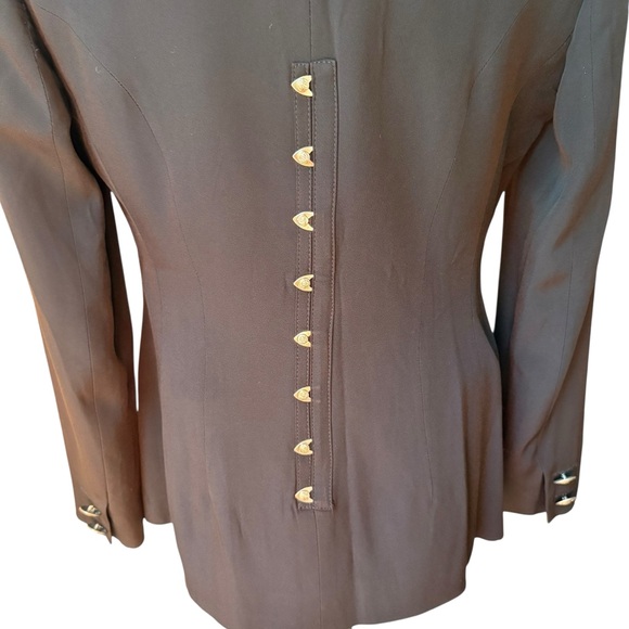 Vintage 90’s Versace Jeans Couture Black Wool Blazer, Sz 6 - Picture 6 of 16